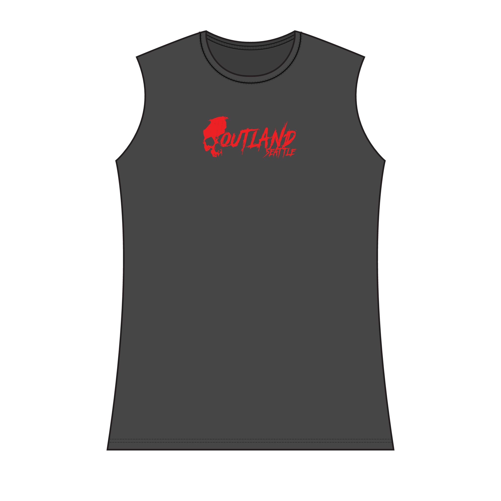 Outland Skull Logo Tank Top Graphic Muscle Tee