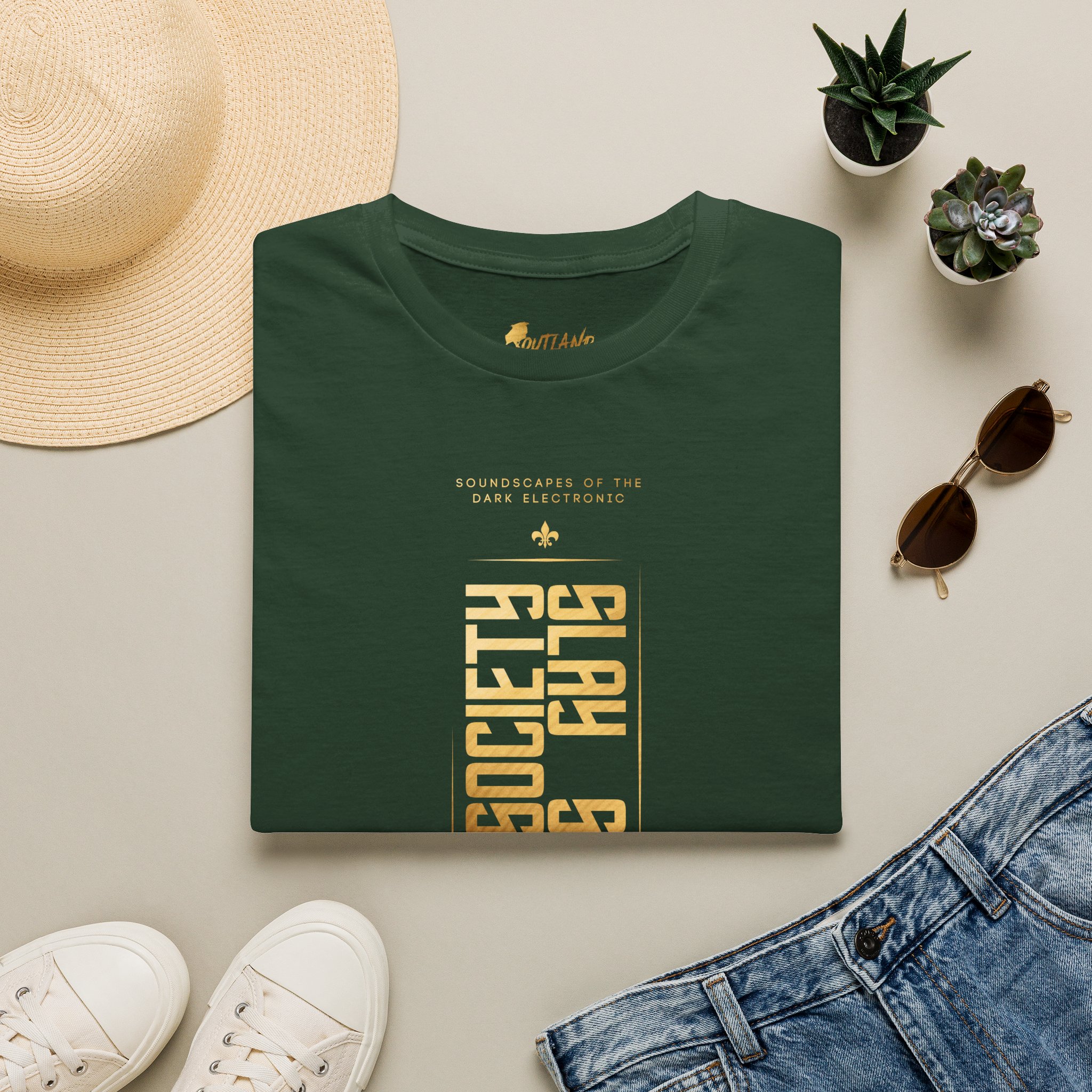 OUTLAND Slay Society T-Shirt Gold Geometric - Image 11