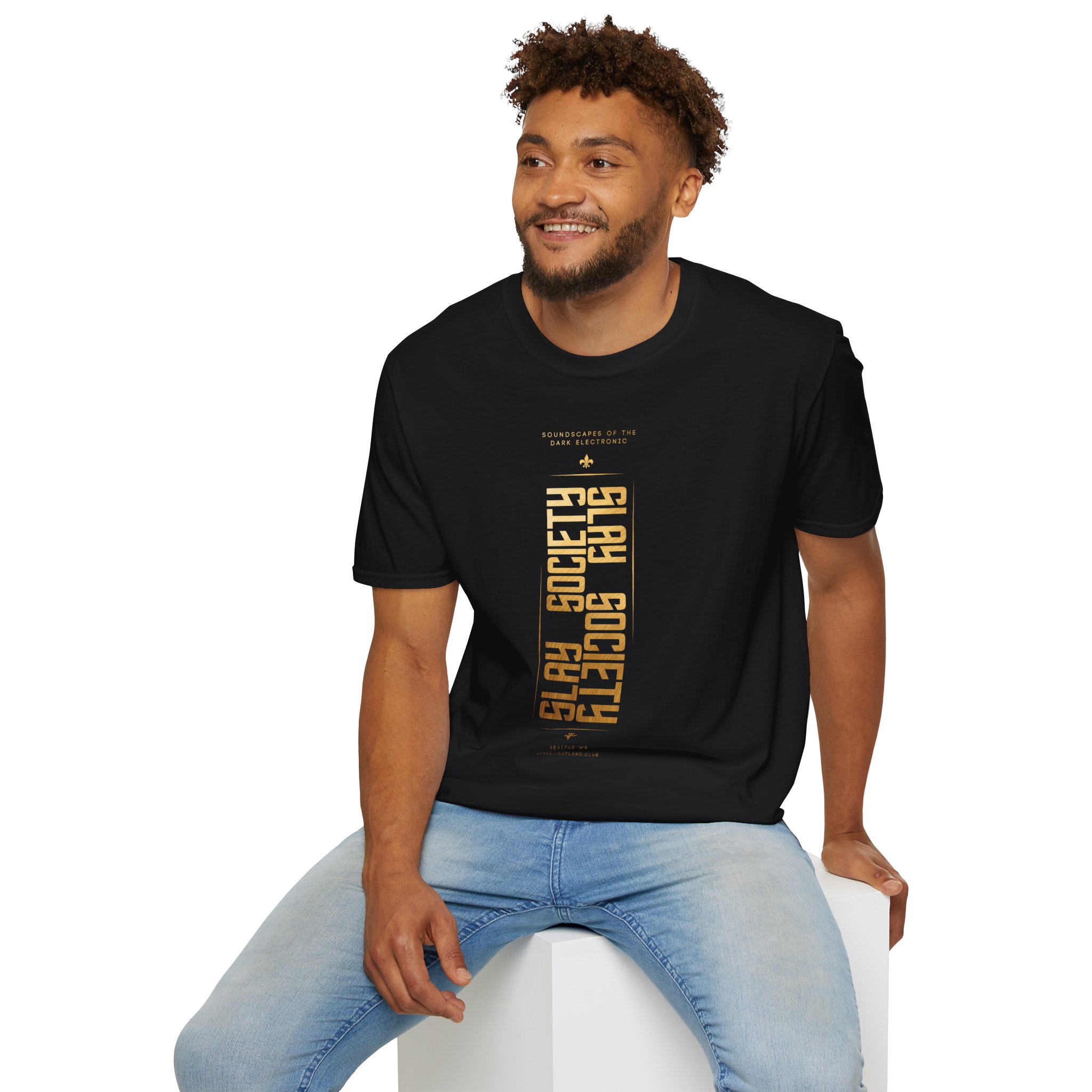OUTLAND Slay Society T-Shirt Gold Geometric - Image 2
