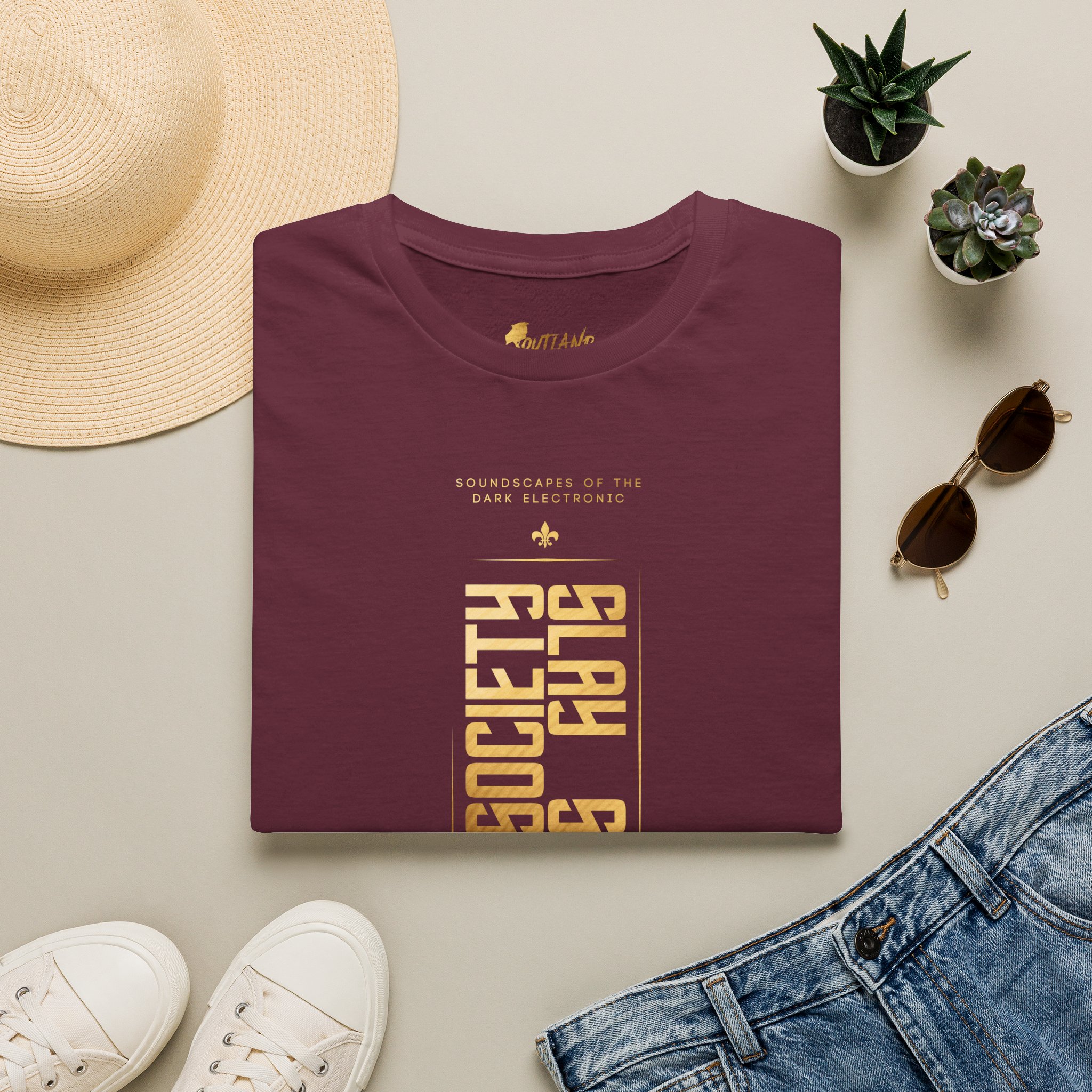 OUTLAND Slay Society T-Shirt Gold Geometric - Image 6