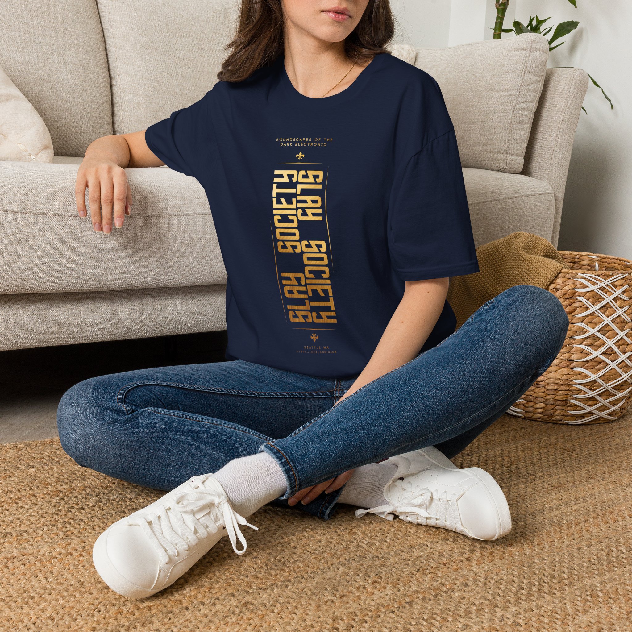 OUTLAND Slay Society T-Shirt Gold Geometric - Image 17